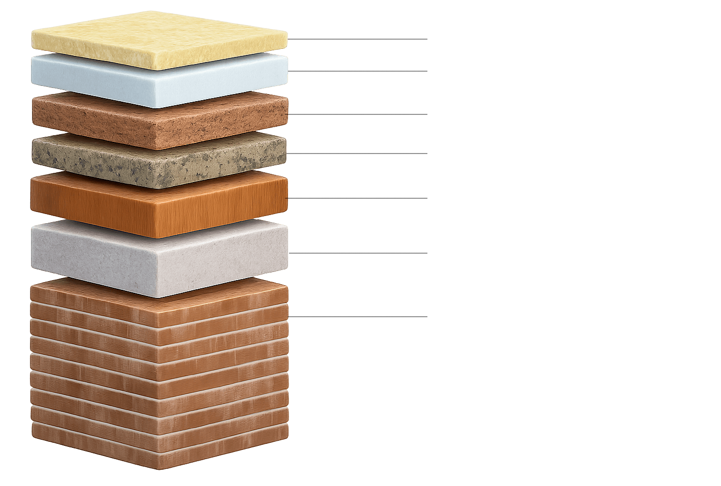 Порівняння товщини матеріалів для теплоізоляції